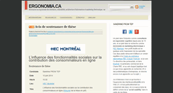 Desktop Screenshot of ergonomia.ca